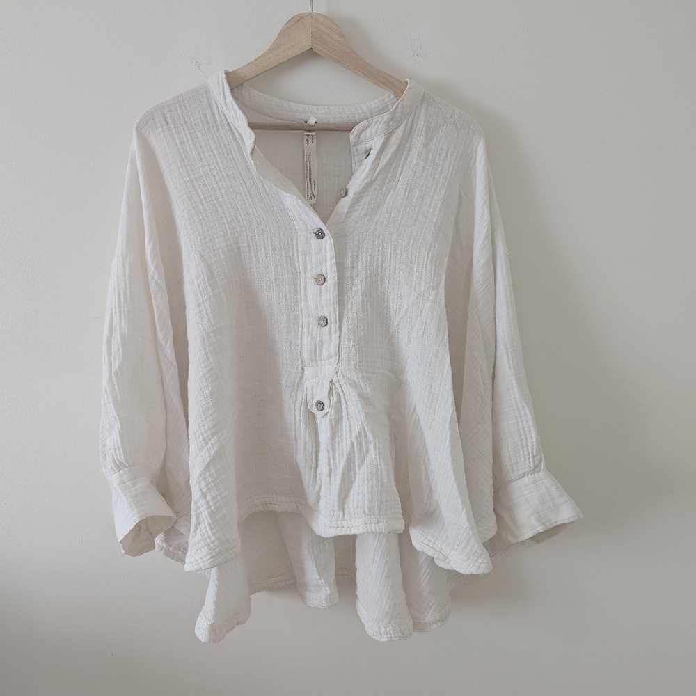 Free people White Button-Up Blouse
